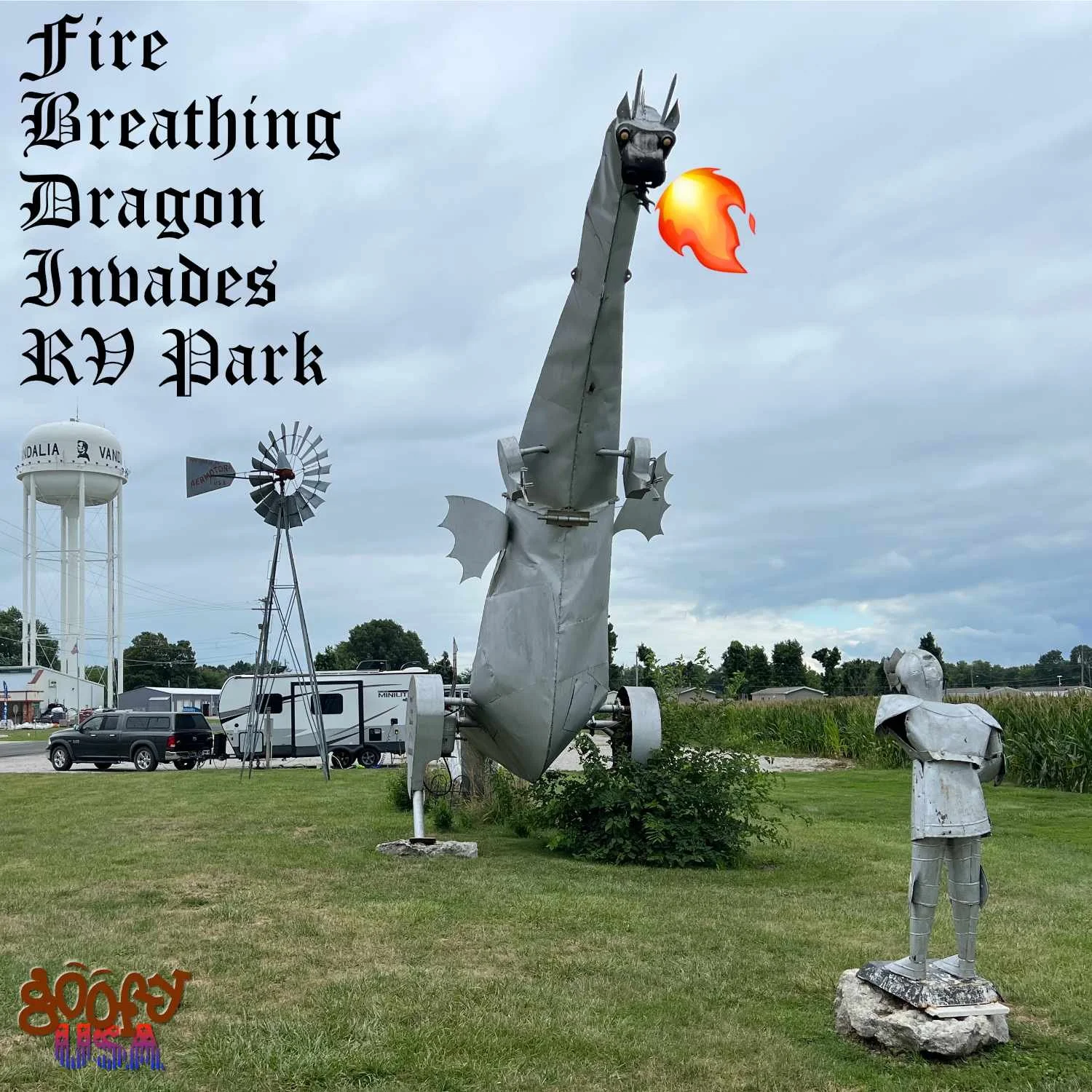 The Kaskaskia Dragon RV park - fire-breathing fun